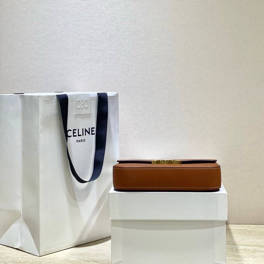 🔥大货实拍图 𝗖𝗘𝗟𝗜𝗡𝗘 ♥ 𝗧𝗥𝗜𝗢𝗠𝗣𝗛𝗘 𝗦𝗛𝗢𝗨𝗟𝗗𝗘𝗥 𝗕𝗔𝗚 感觉这两年𝐂𝐞𝐥𝐢𝐧𝐞是不是打开了任督二脉！出的包是越来越绝了！新款凯旋门腋下包简直惊喜爆棚！确认过眼神是我想要的包！必须要拥有的那种❗️型号：194143 尺寸：20*10*4cm