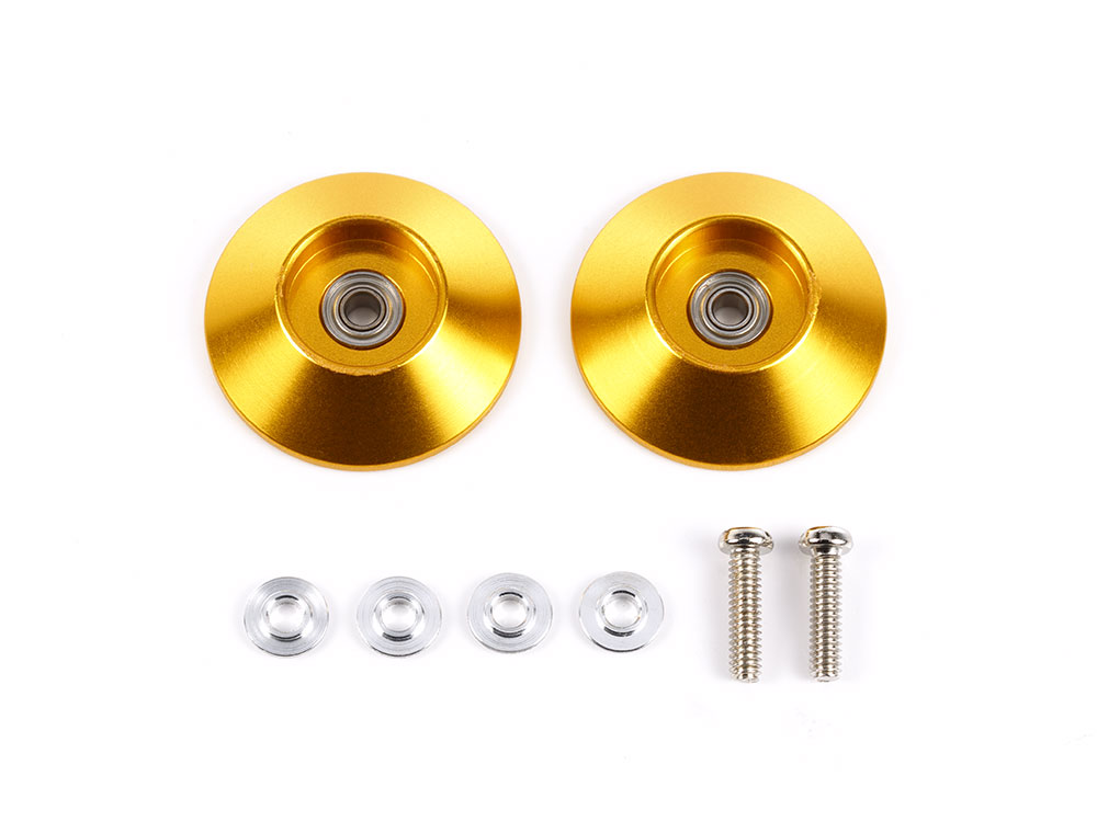 HG 19mm TAPERED ALUMINUM BALL-RACE ROLLERS (RINGLESS/GOLD)