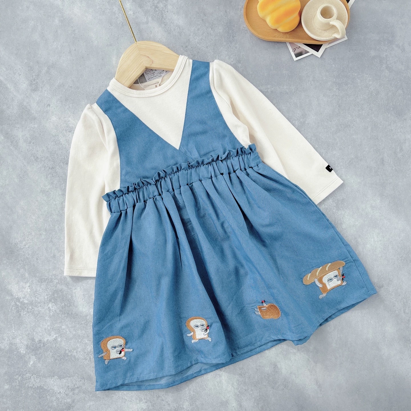 B0034  麵包小偷上衣裙