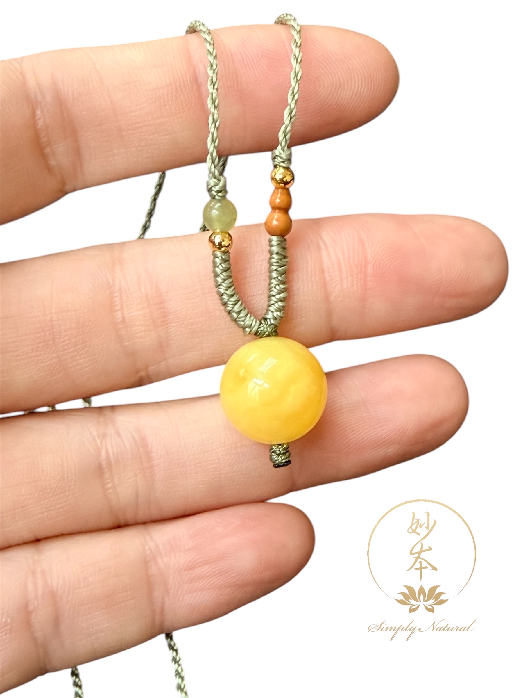 蓮師財神蜜蠟珠（配：含頸繩）