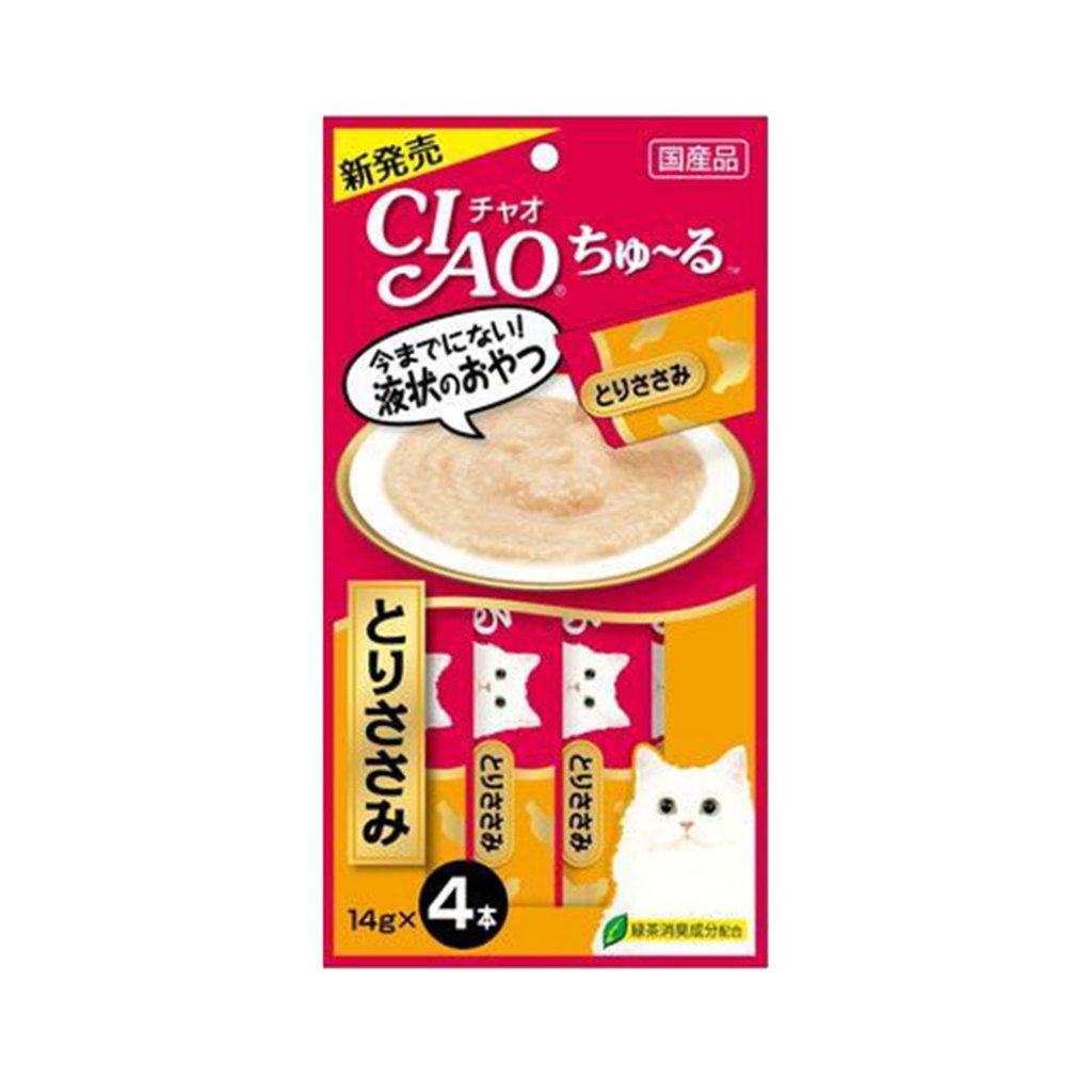 CIAO 超奴 (正貨)貓零食 肉泥醬 14gx4