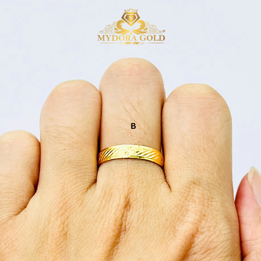 MYDORA Cincin Belah Rotan Klasik Bajet l Emas 916/22K
