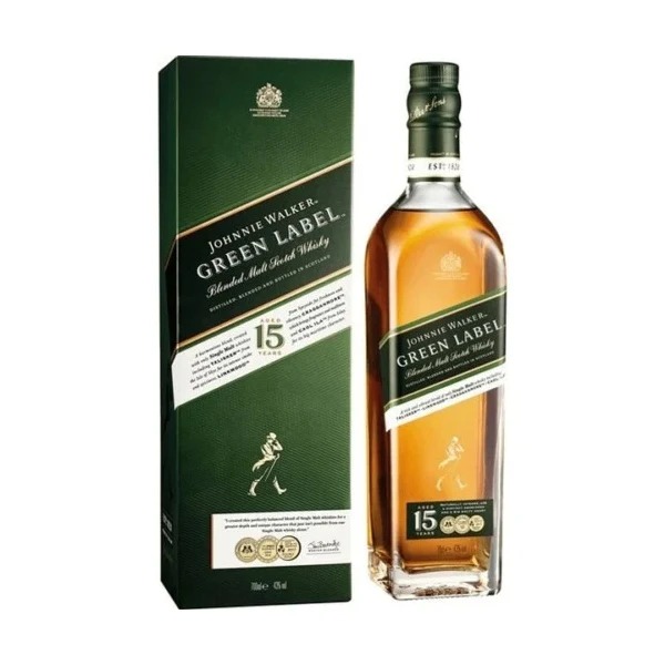 尊尼獲加綠牌15年調和麥芽蘇格蘭威士忌 Johnnie Walker Green Label Blended Malt Scotch Whisky 15 Years Old 43% 700ml
