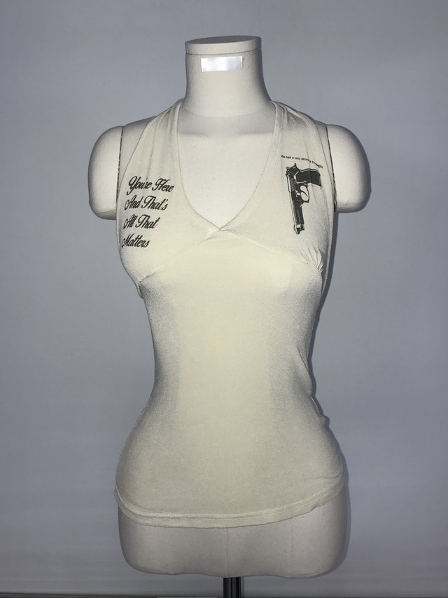 Halterneck Graphic Slim Fit Top