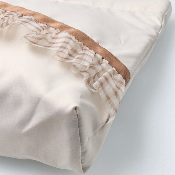 🆕【⭐訂購⭐】🇯🇵日本直送 🌀獨角獸 / 小熊刺繡 薄紗荷葉邊 絲帶 #功課袋🌀[ELBD-0034][260304]