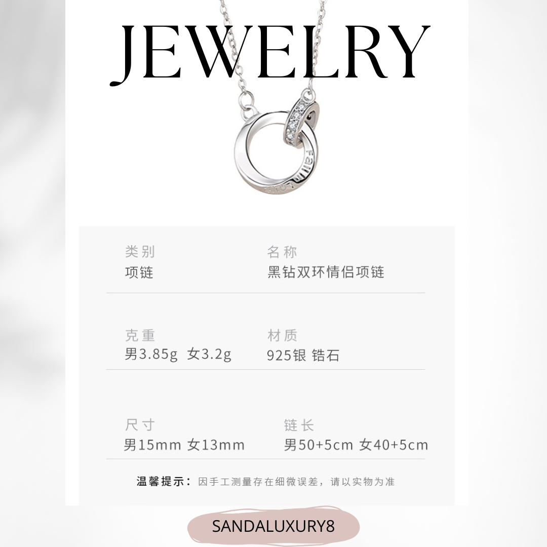 Couple Jewellery Collection Silver Necklace