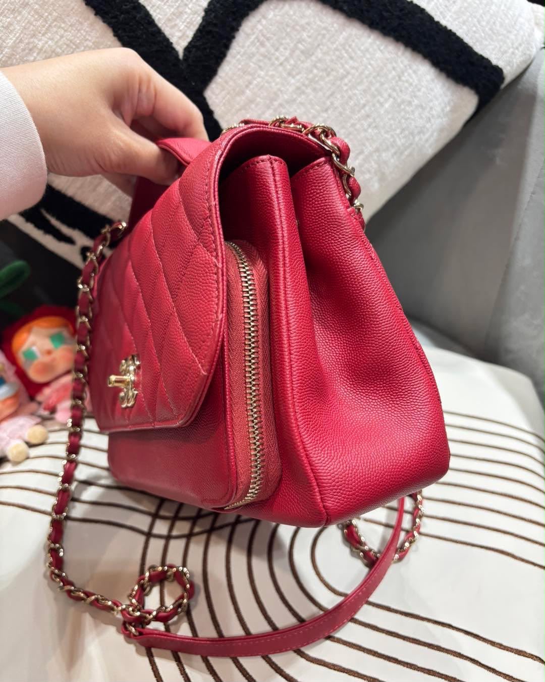 CHANEL Business Affinity Medium 2way bag A93607 荔枝牛皮 100%Authentic, 98%New ✅28card✅Box