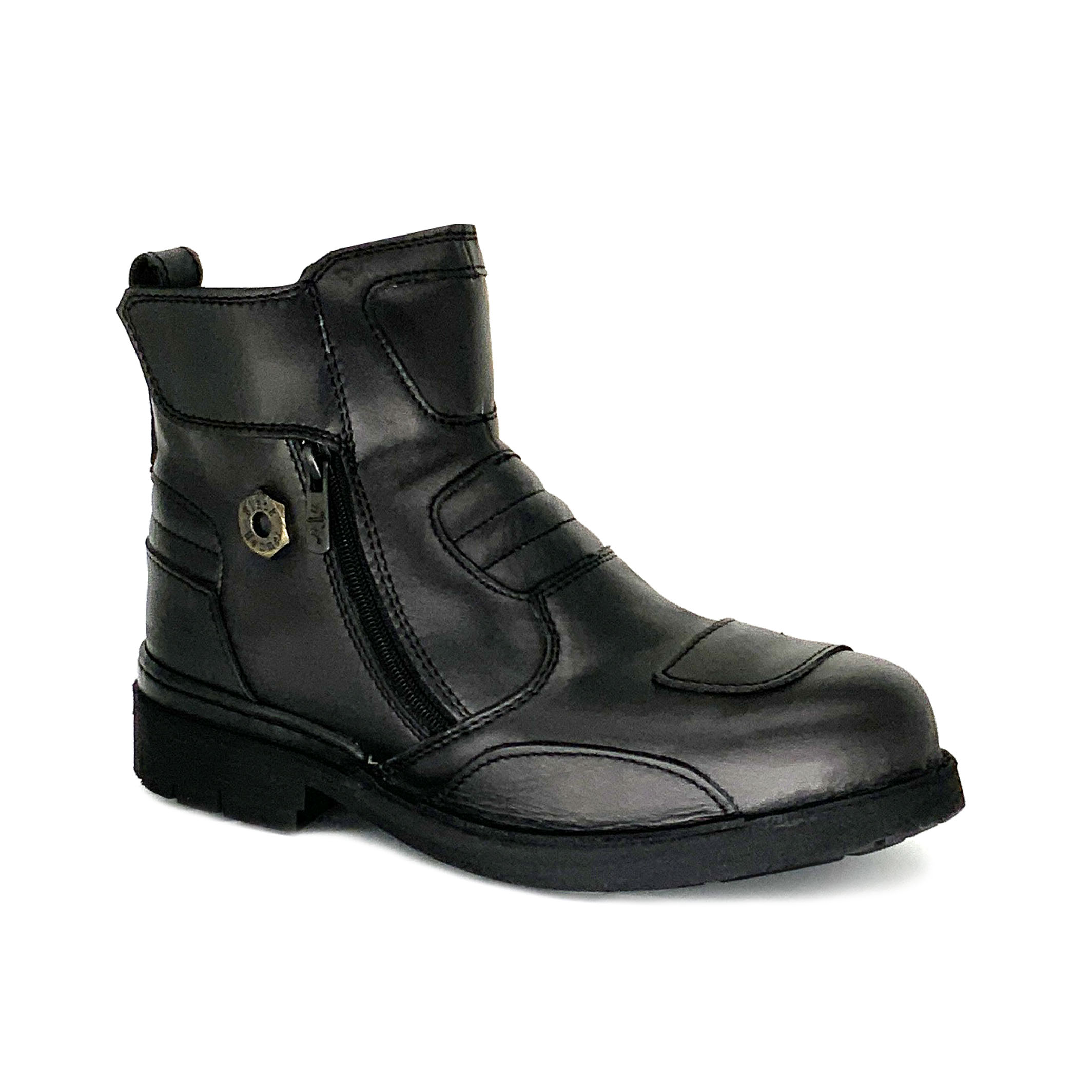 Black Hammer Men 4000 Series Mid Cut with Zip Safety Shoes BH4883 Steel Toe Kasut Keselamatan