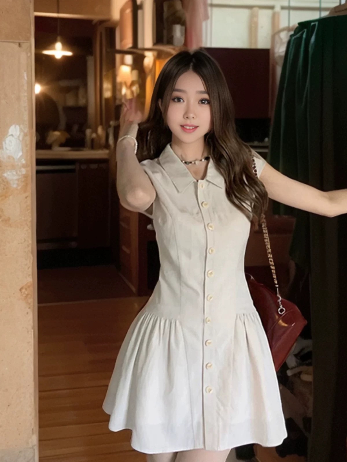 DR224气质韩版学生裙