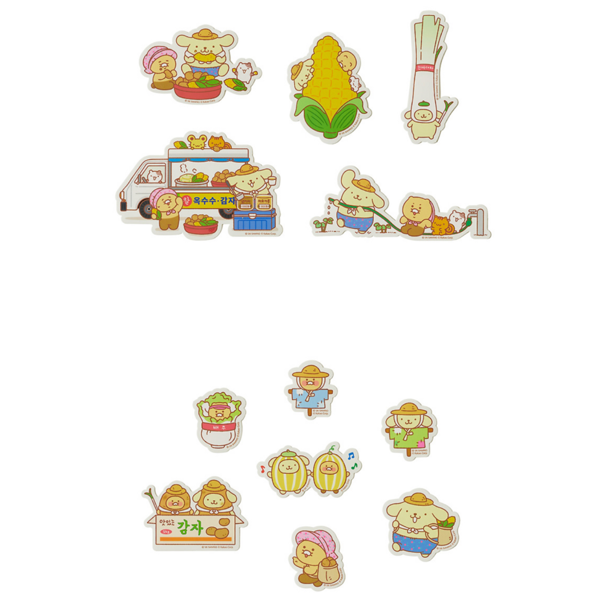 韓國預訂📍韓國布甸狗 x 春植得意農場系列 - 貼紙套裝