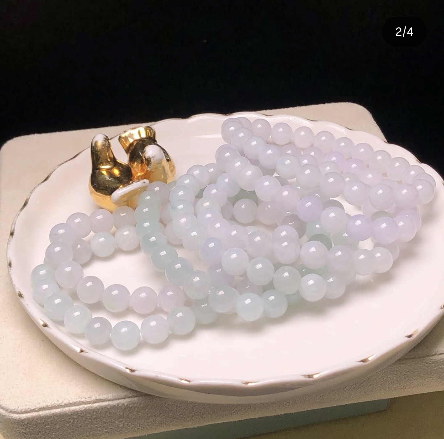 YK01164 糯種翡翠圓珠手串