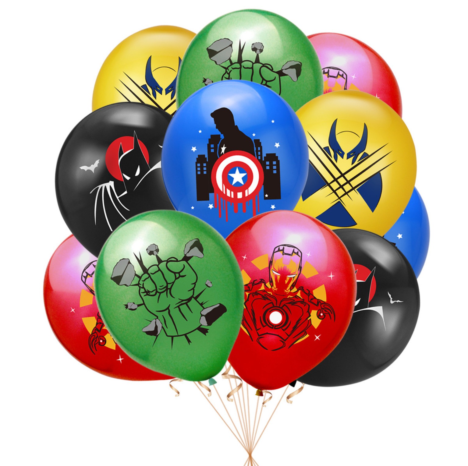 Spidey and His Amazing Friends 蜘蛛俠主題生日派對氣球套餐 20個氣球＋Happy Birthday掛旗＋16個蛋糕插牌
