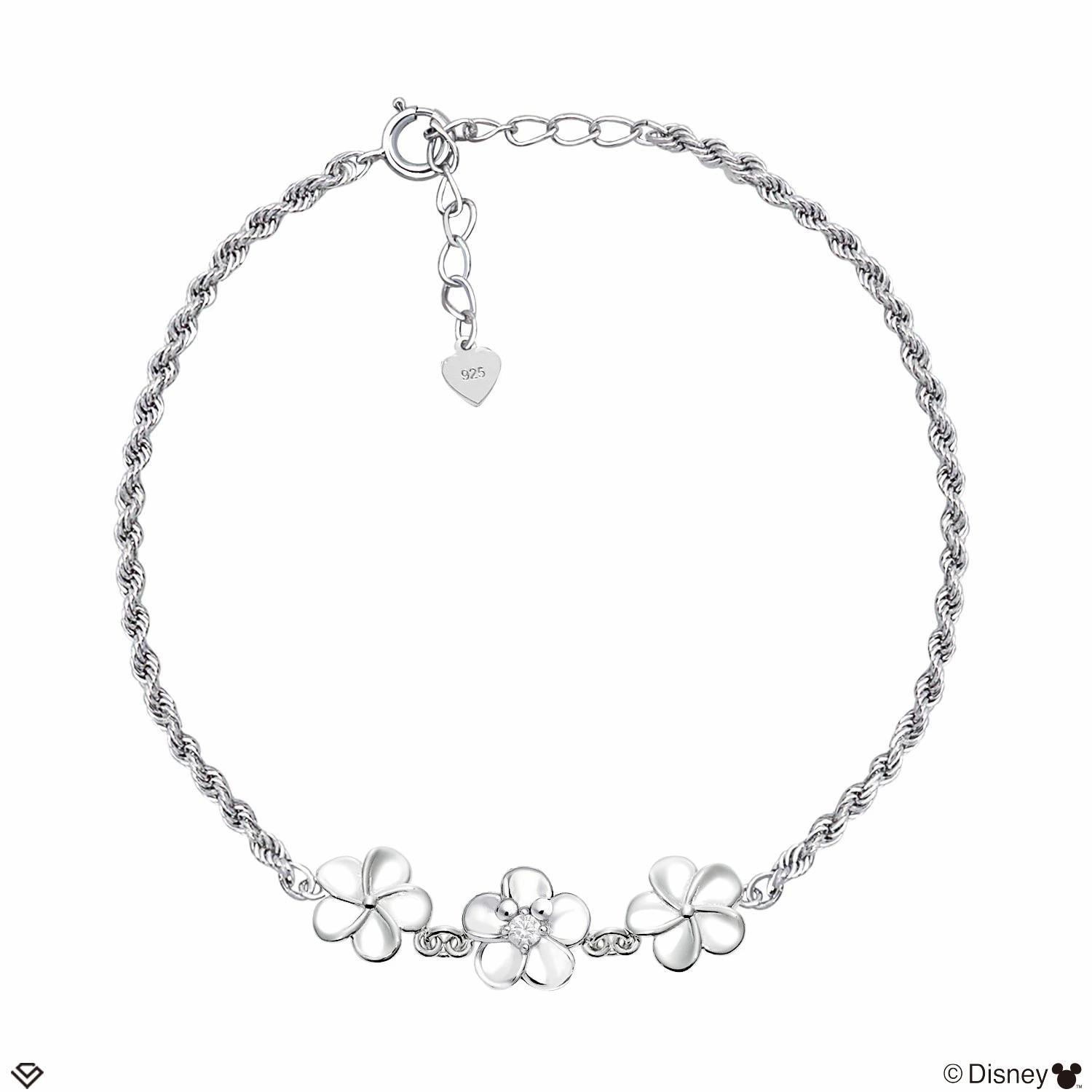 📦訂購 日本限定 LARA Christie Disney 迪士尼 Mickey Mouse 雞蛋花 米奇老鼠 925銀製手鏈