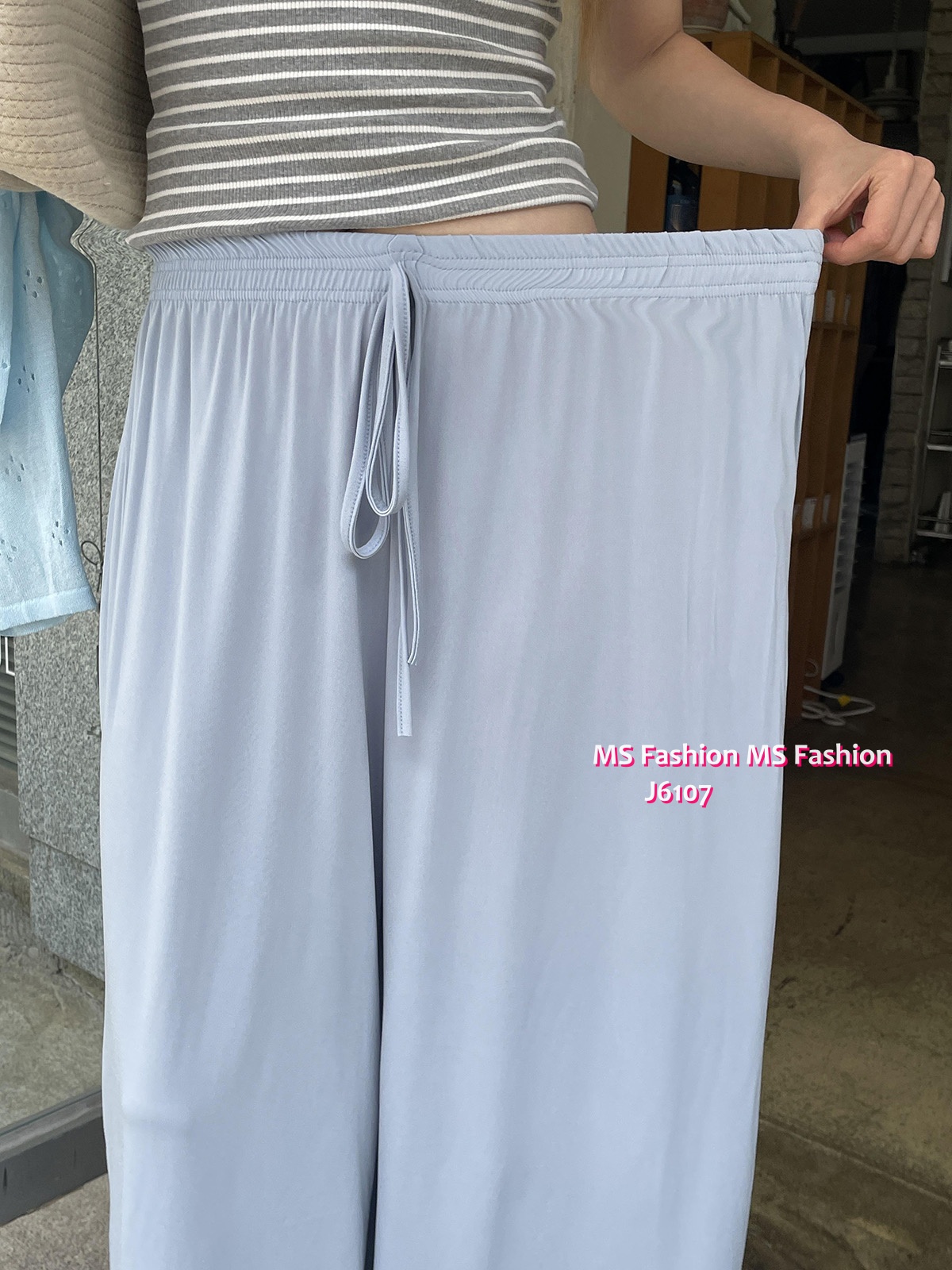 J6107 靚色通爽闊褲
