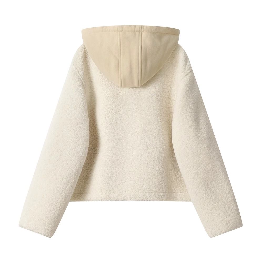 成人假2件毛毛有帽外套