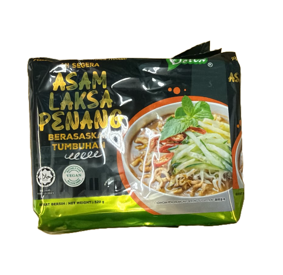 维德-檳城叻沙麵(純素) (130g x 4）520g/ Vetex Plant-Based Penang Asam Laksa Instant Noodle(Vegan)(130g x 4) 520g 