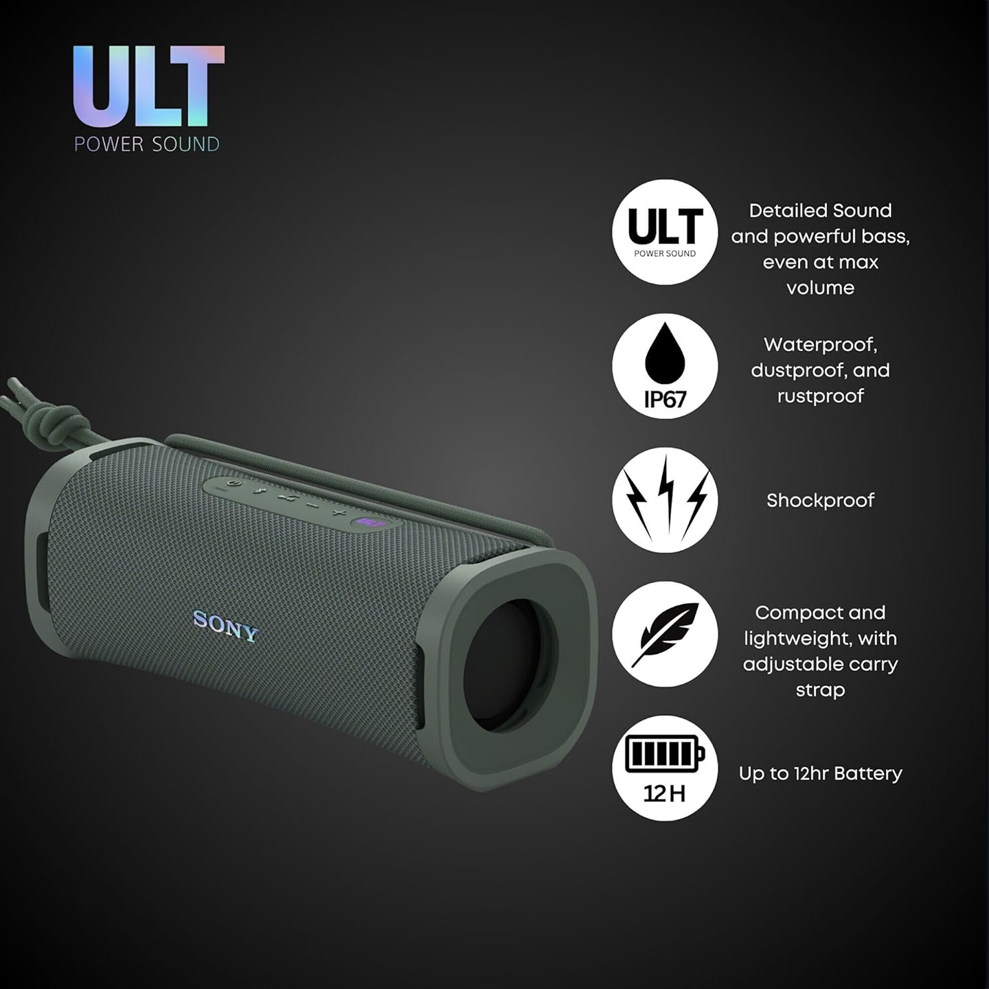 Sony ULT Field 1 Wireless Speaker Grey (SRS-ULT10)