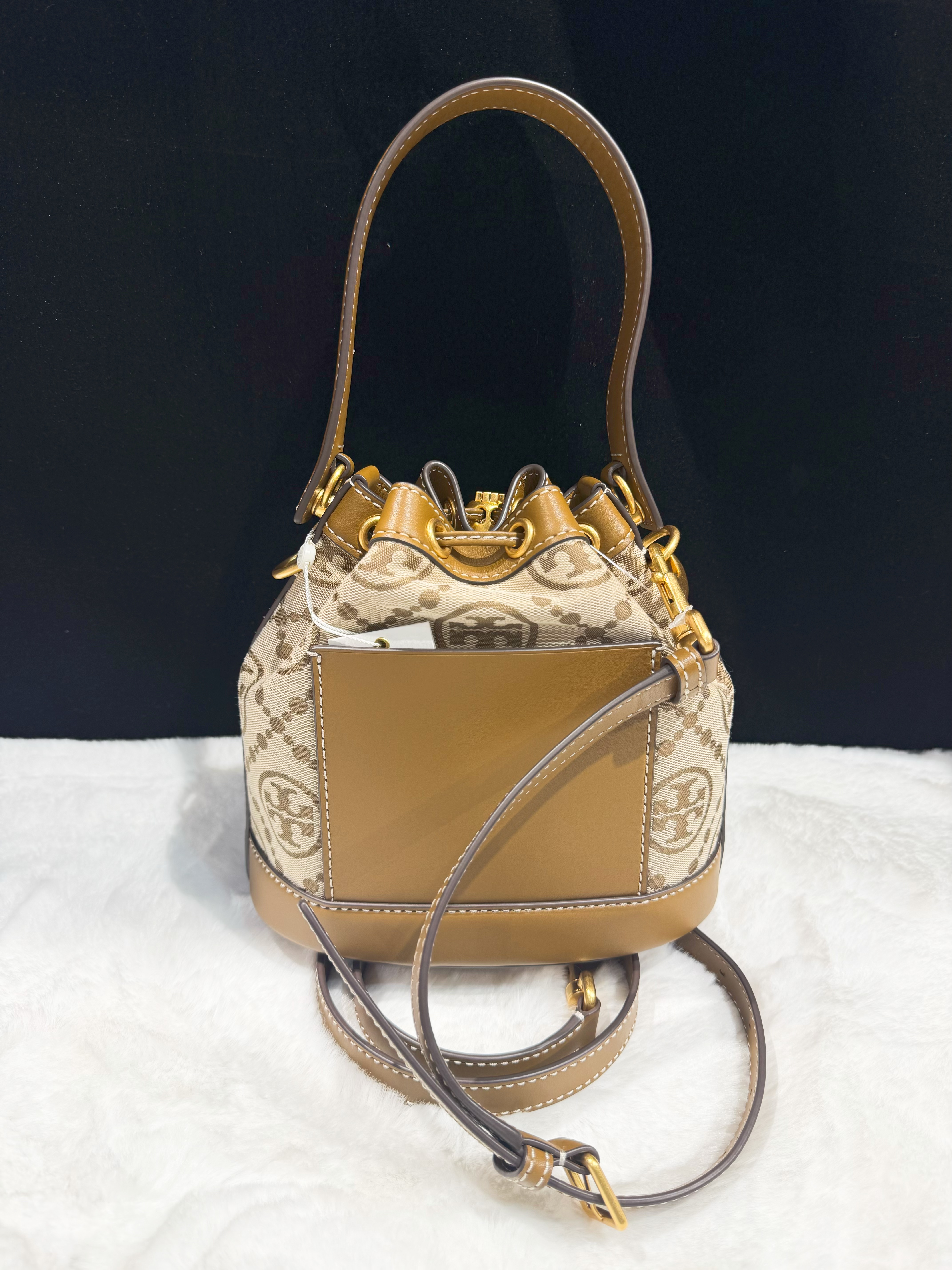 Tory burch Jacquard bucket brown