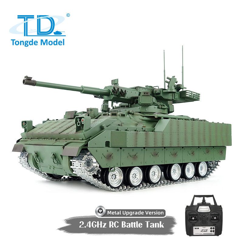 全新 通德 1:16 遙控 M 2128 布雷德利 105mm 火炮支援戰車 | 遙控坦克| 3.0版 | 金屬升級版本 | 紅外線對戰 | 伸縮炮管