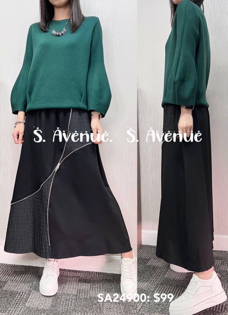 SA24900: 喇叭袖多色針織top