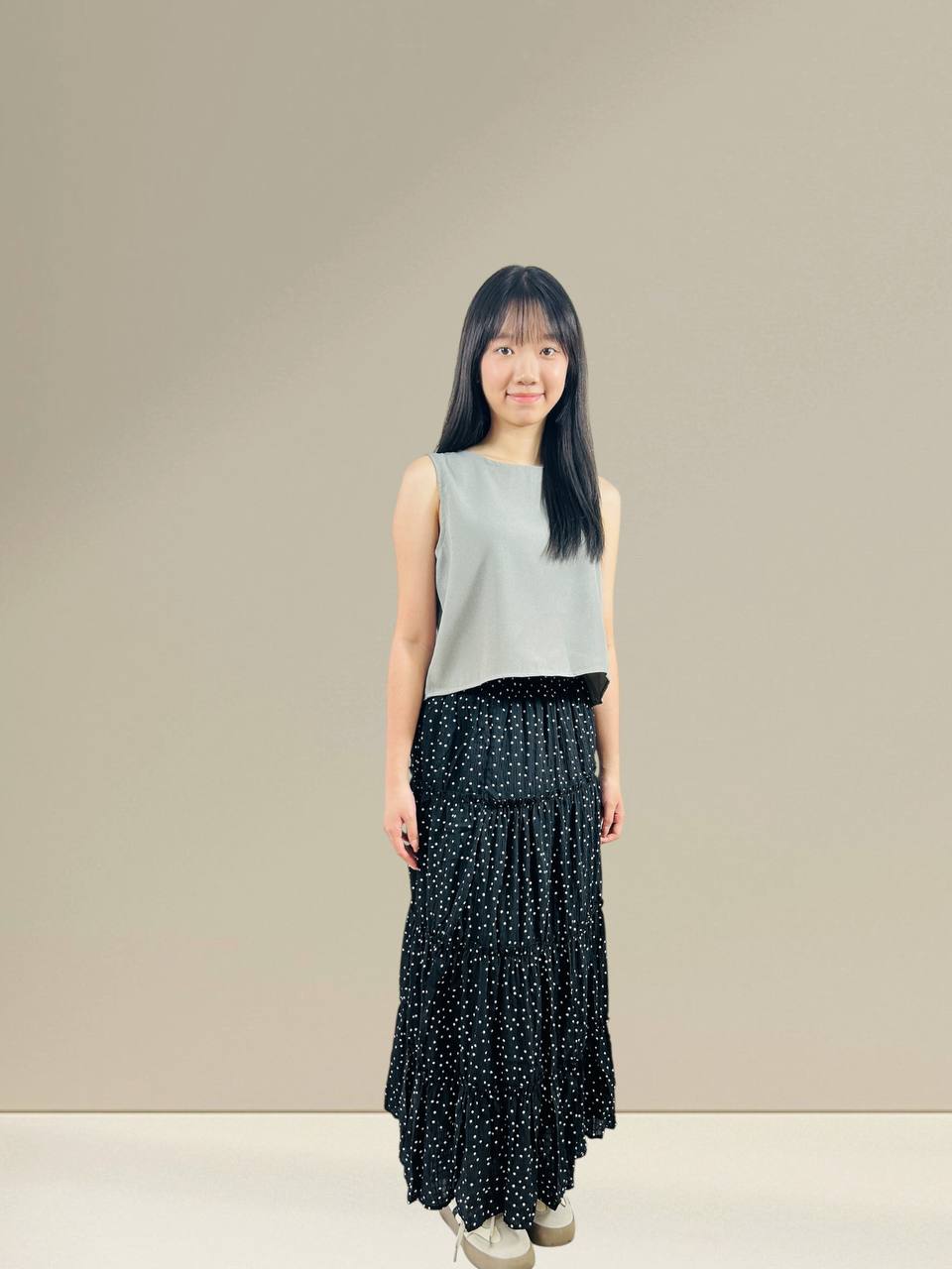 W6031 - Tiered Maxi Skirt