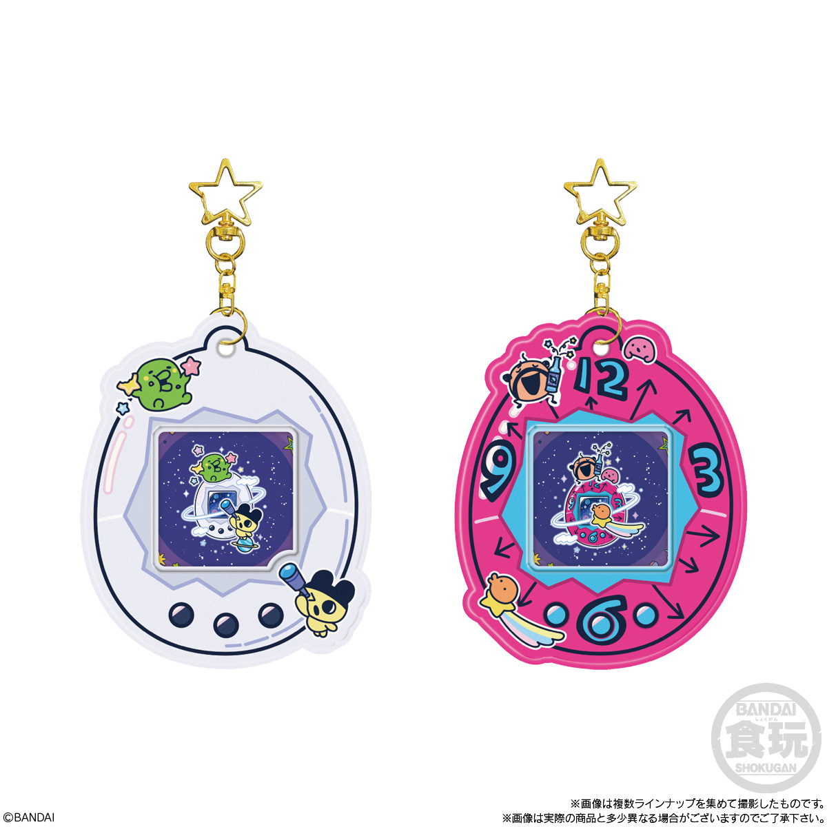 (預訂訂金 $100) (總價 $267) Bandai 他媽哥池機造型 卡套吊飾 食玩 (原盒12盒) (行版) Tamagotchi Card Holder 