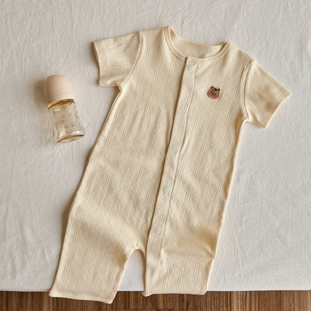 26S/S DTD一碰閉合磁扣系列🧲-清涼鏤空連身服