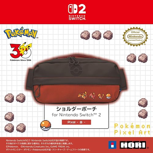 SW2 HORI 斜背手提兩用包 [寶可夢像素風紅] / Small Jenni [Pokemon Pixel Art Red] NSX-190  SW2-0547