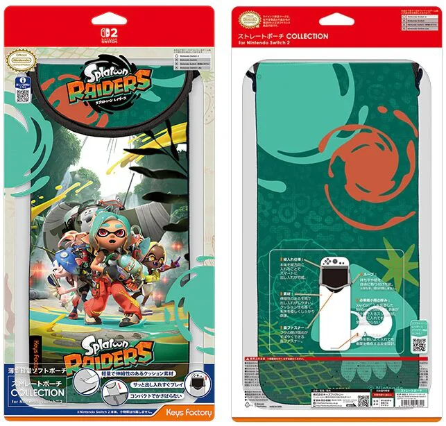 【預售 7月23 】Keys Factory Switch 2 噴漆少女 塗擊隊 直式收納包 Straight Pouch [Splatoon Raiders] KSP-005-1 PO0858