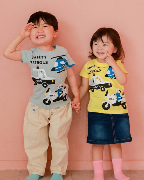 🆕【⭐訂購⭐】 🇯🇵日本直送 🌀可愛揭蓋警車🚓直升機🚁電單車🛵 短袖TEE［3款選］🌀[ELDA-0219][260524]