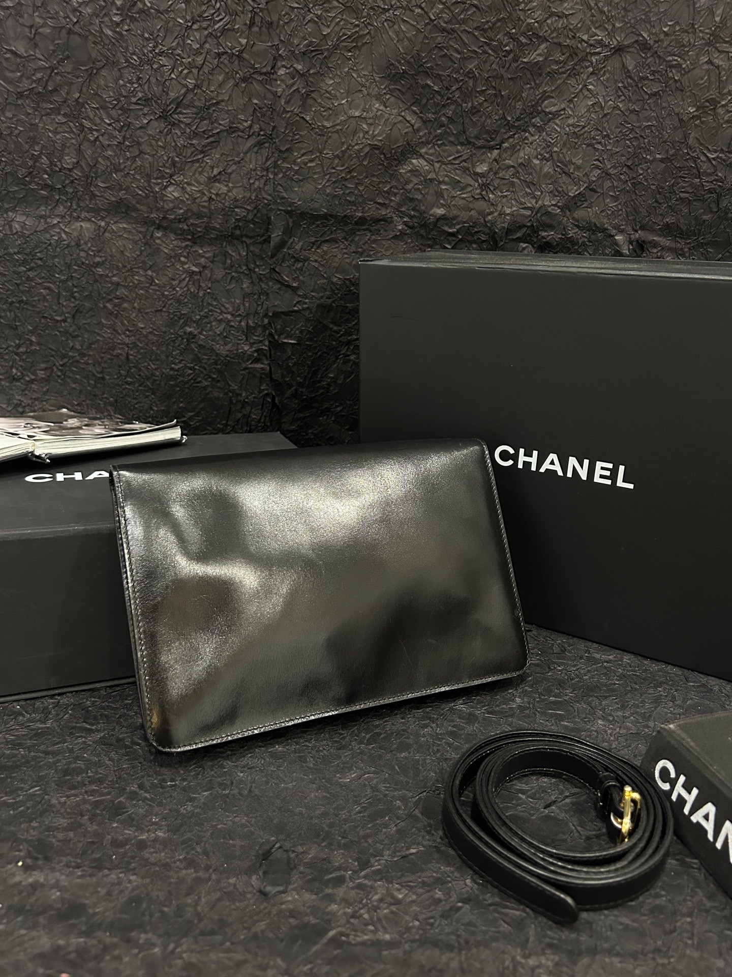 【預訂貨品】Celine 黑金凱旋門信封包 