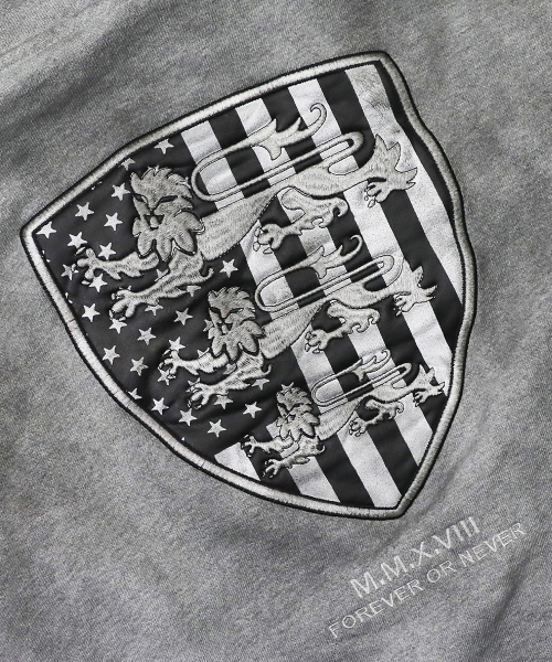 Shield Old Glory Hooded Zip-Up - Dusty Gray - 실드 올드 글로리 후드 집업 - 더스티그레이