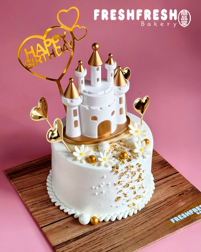 華麗城堡擺件蛋糕5寸