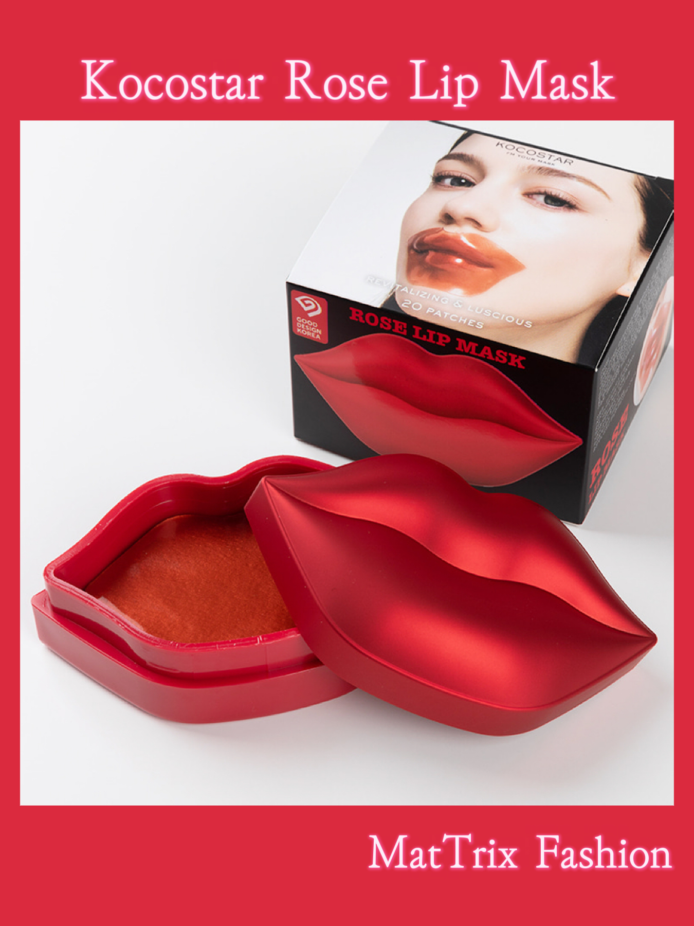 Kocostar ROSE LIP MASK   玫瑰唇膜  1盒/20片  原價$280 
