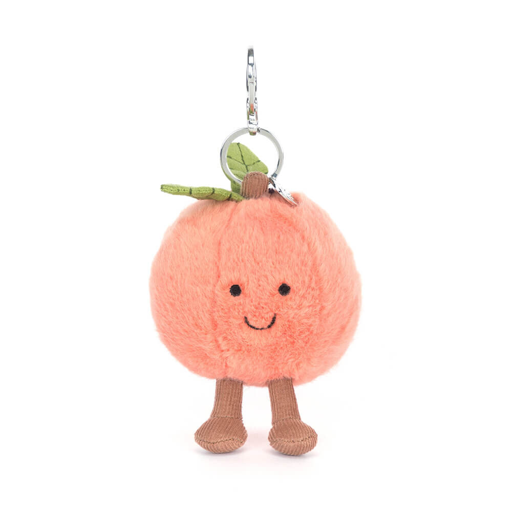 JELLYCAT Amuseables Peach Bag Charm 趣味雙葉桃鎖匙扣掛件