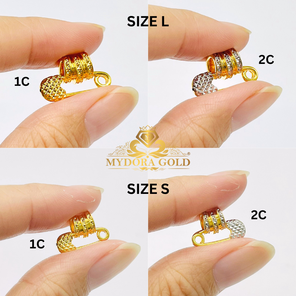 MYDORA Tube Bead Fesyen Safety Pin (5G) l EMAS 916/22K