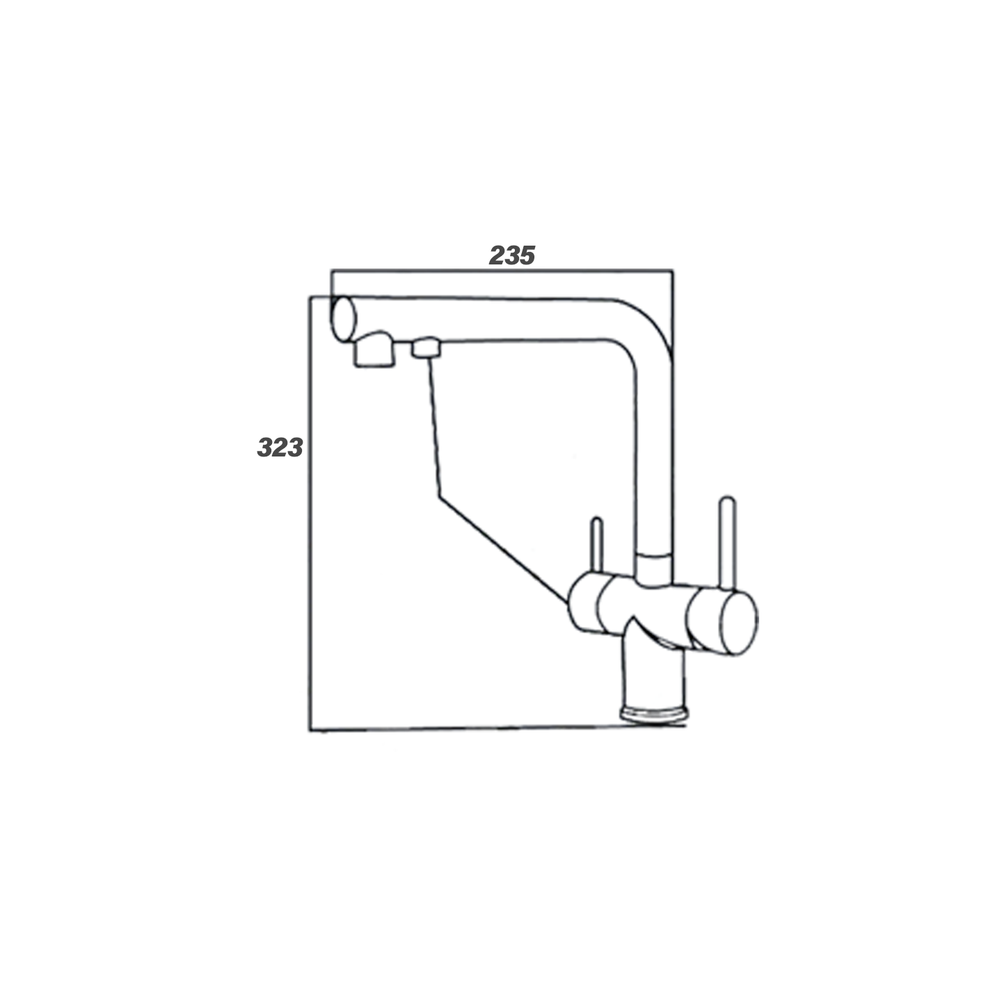 Otosani 304# Stainless Steel Heavy Duty Filter Pillar Swan Tap (966-80#) OTO966-80