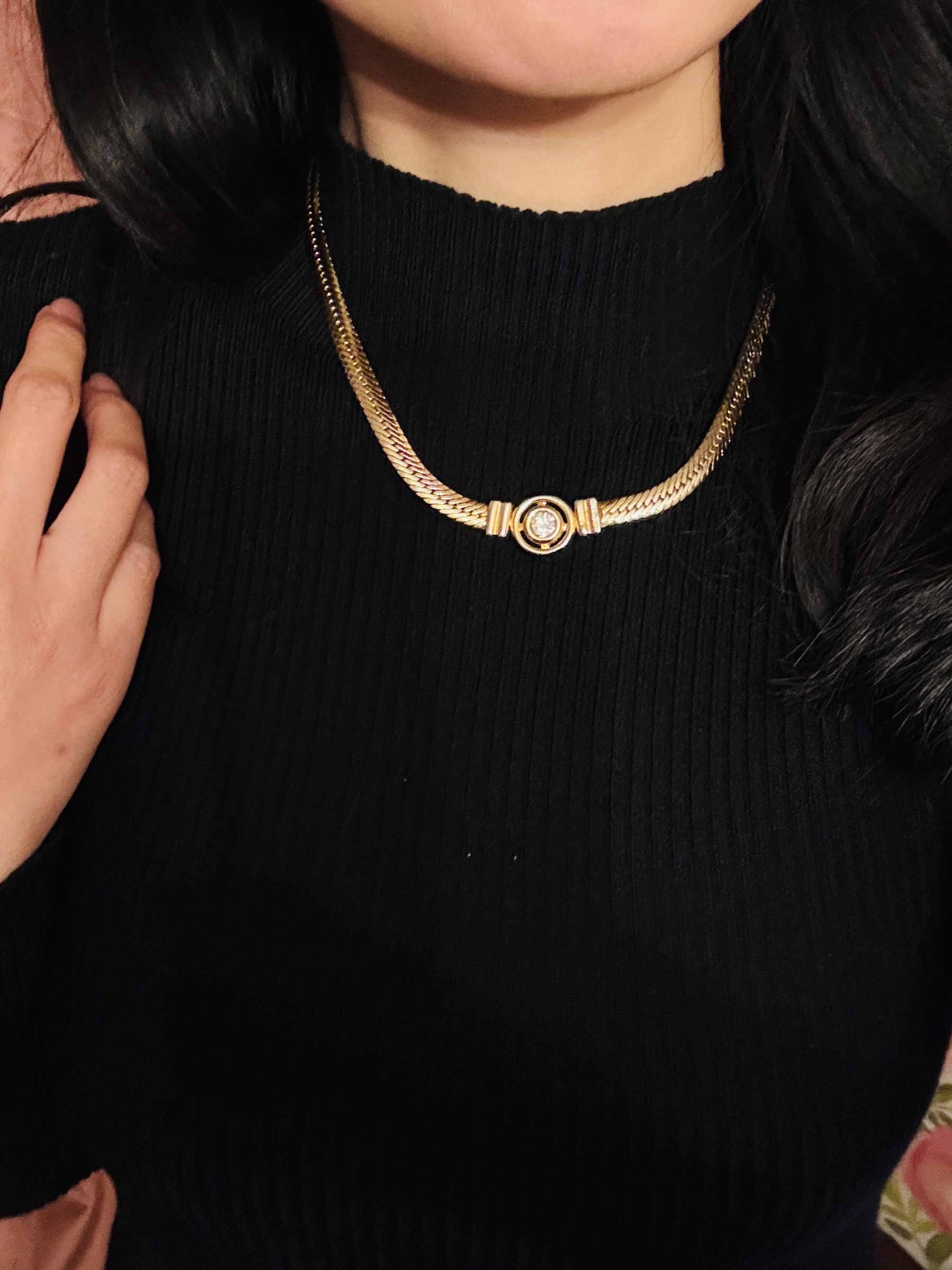 C. 1990s JNY Jones New York Designer Style Short Necklace (MT2692)