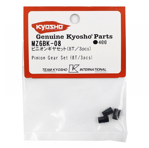 Kyosho 8T Pinion Gear 3 pcs For Mini Z MR-015/02/03 MZ6BK-08