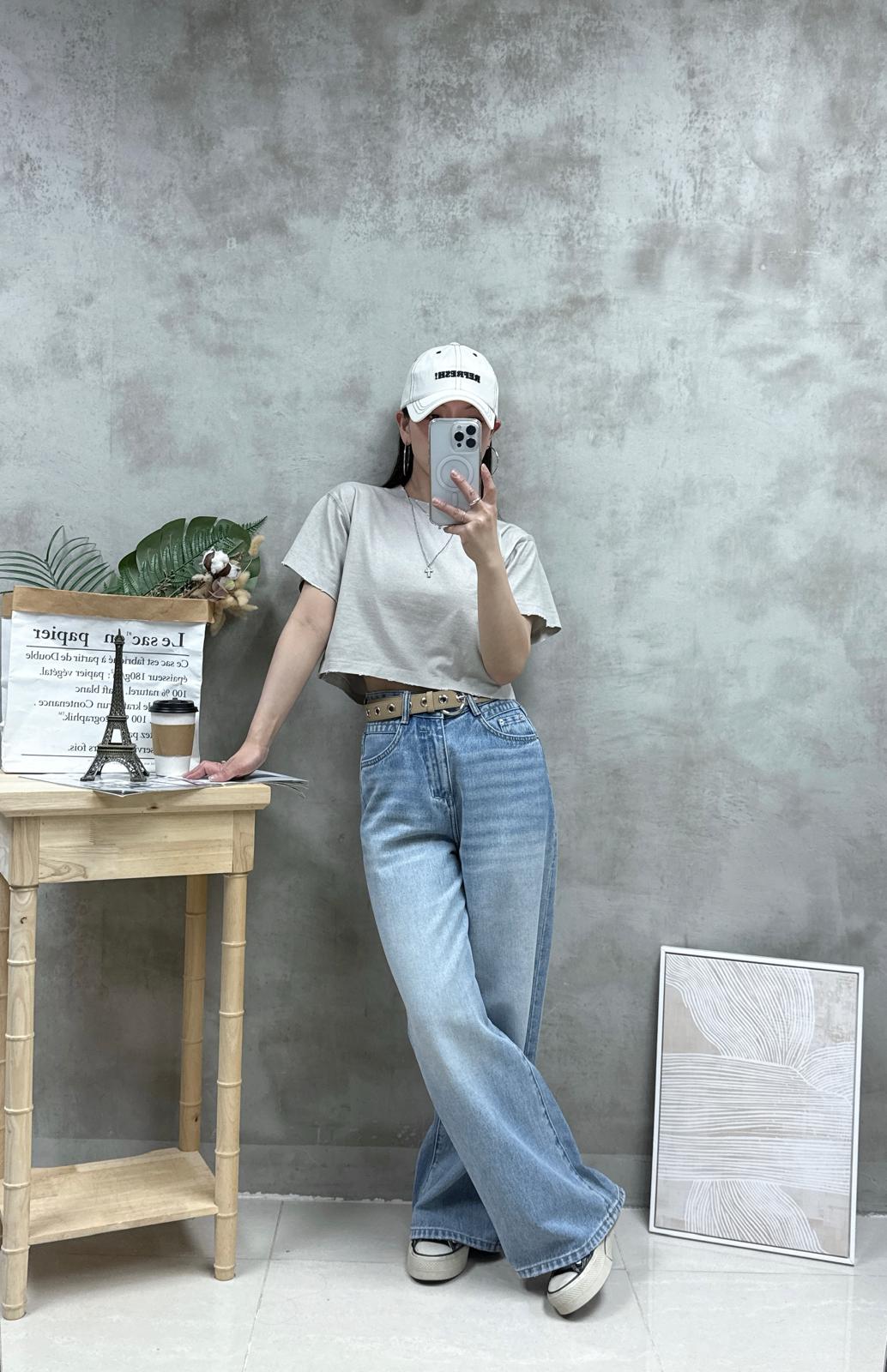 石磨爛洗水棉短Tee