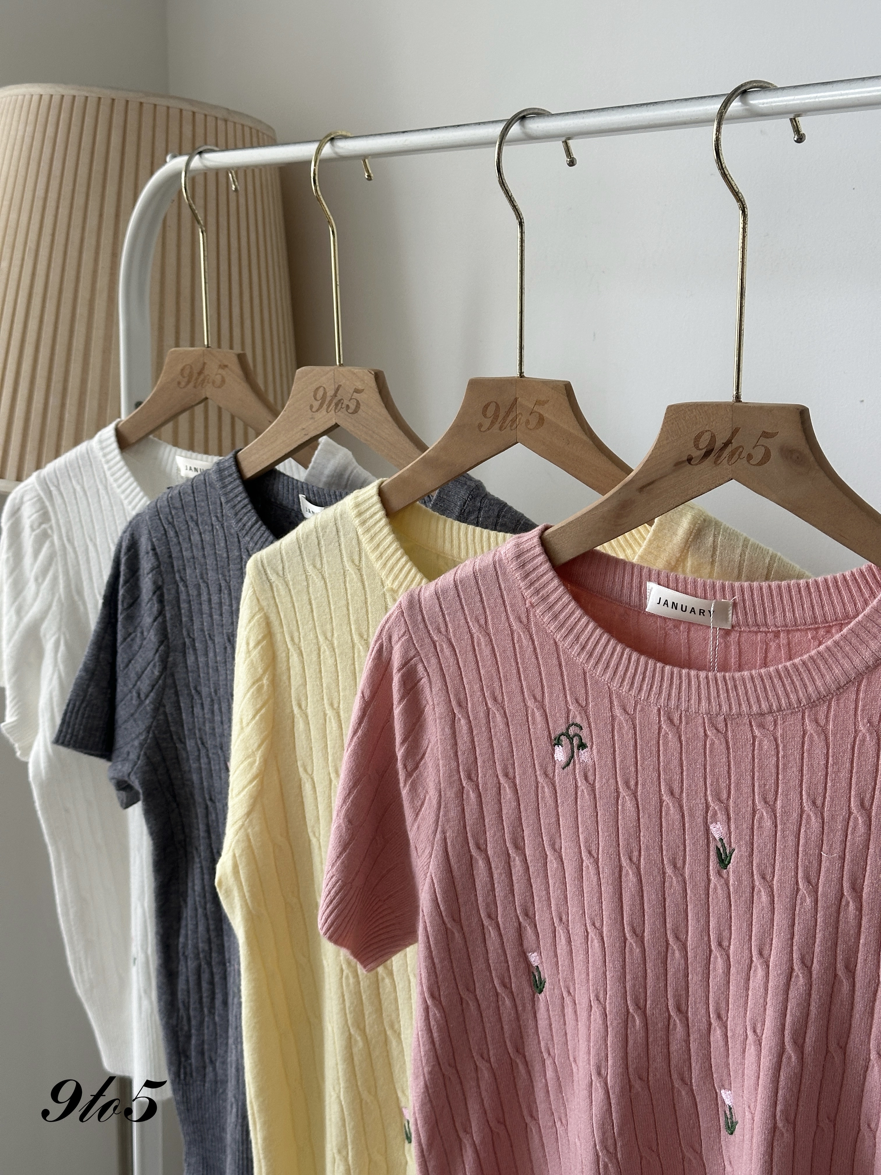 T4091 Tulips Knit Top - 4 Colors 