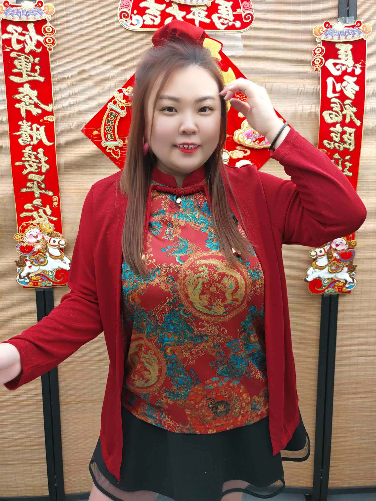 DDD01 假两件新中式设计上衣