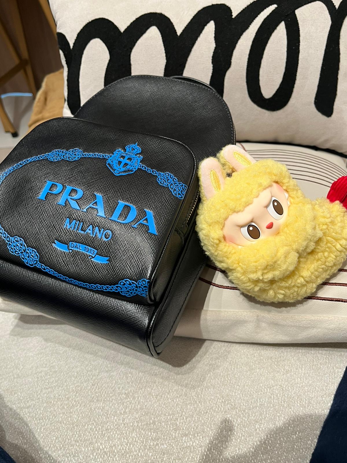 PRADA Black Saffiano Leather One Shoulder Crossbody Backpack Bag 2VZ031 sling bag 100%Authentic ,98%new ✅ certificate ✅card tap booklet ✅dust bag