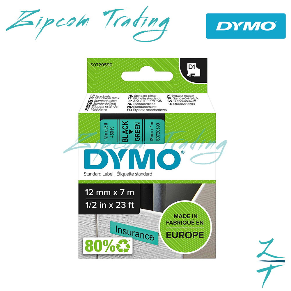 Dymo D1 Label Cassettes ( 6mm , 9mm ,12mm & 19mm)