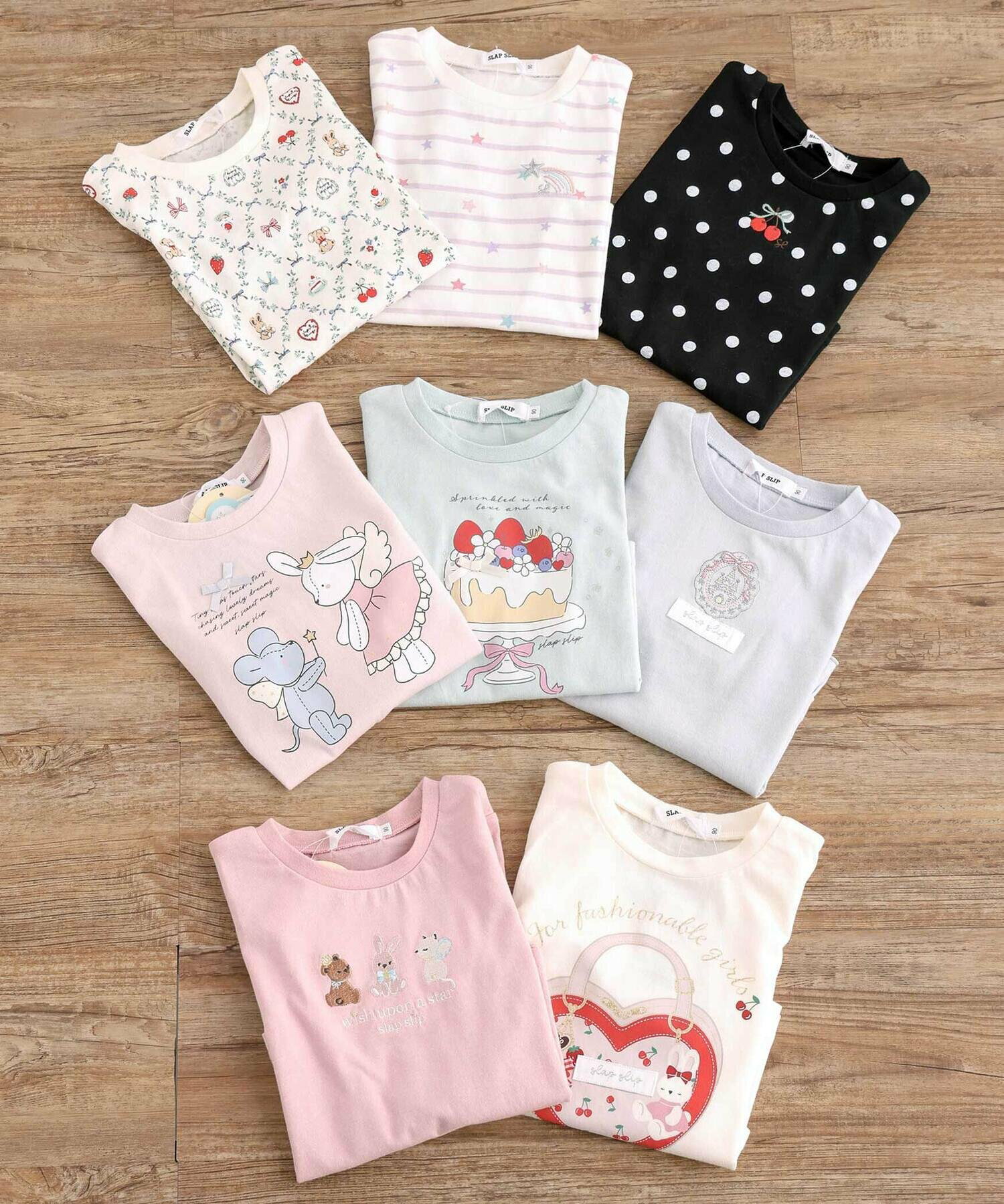 🆕【⭐訂購⭐】🇯🇵日本直送🌀SLAPSLIP 防污加工 有機棉 女童長袖Tee［8款選］🌀 [ELBA-0177][260305]