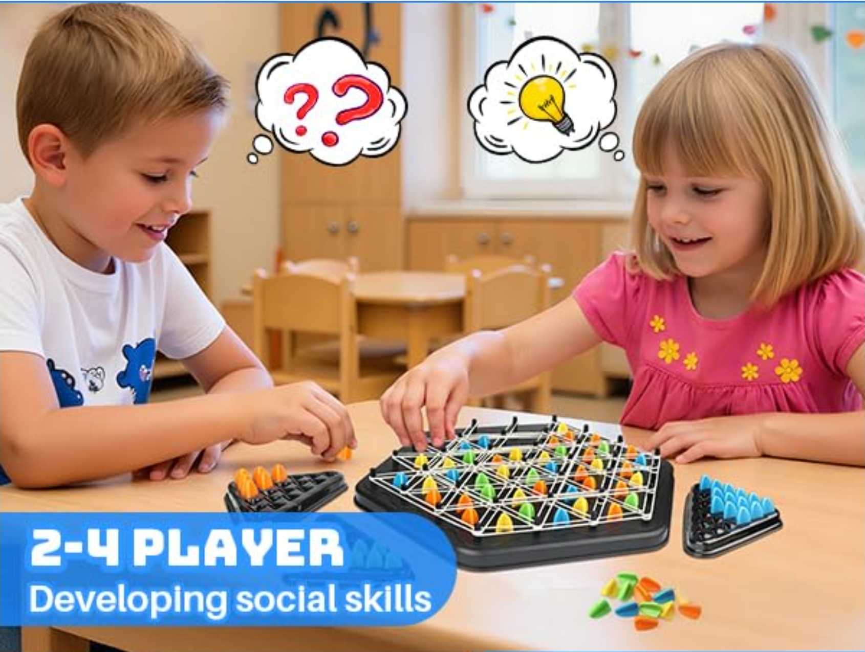 $65盒。✨ Triangle Chain Strategy Board Game三角連鎖策略益智棋