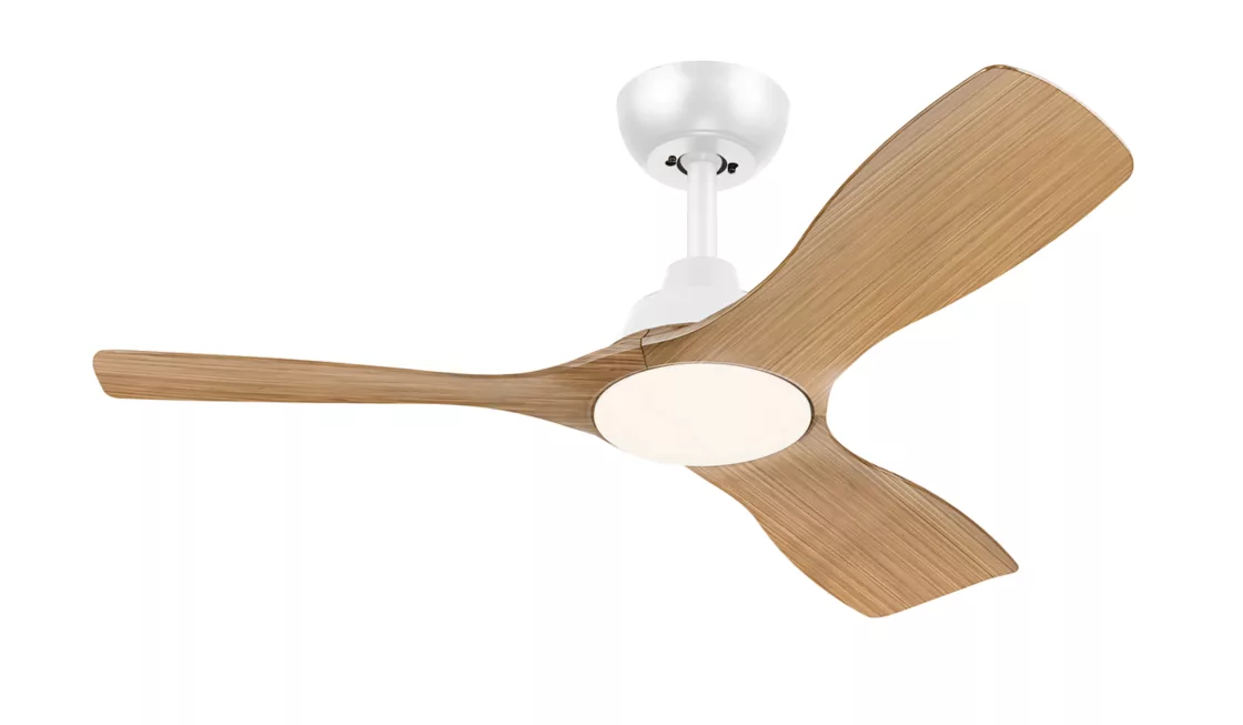 [飛利浦直送 原裝行貨2年保養] 飛利浦 Olas 42吋風扇燈（白木色）– 風扇28W + LED燈24W 靜音節能 現代簡約設計 Philips Olas 42" Ceiling Fan with LED Light (White & Wood) – 28W Fan + 24W Light 929004640901