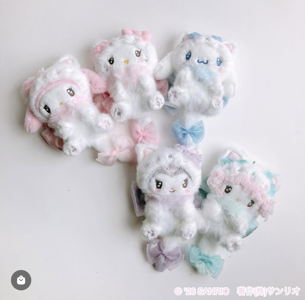 日本預訂📍日本Sanrio蝴蝶結貓貓造型系列 - 公仔/髮帶/吊飾/化妝袋/盲盒 18/2日本開售