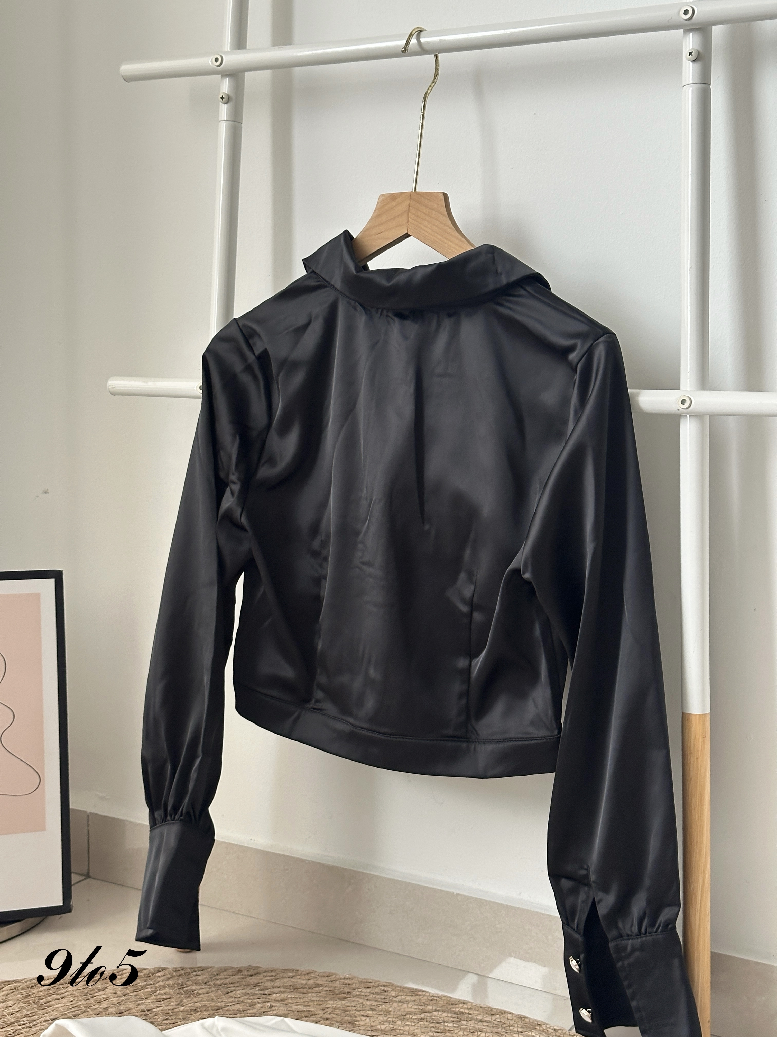 T4107 Satin Ruched Shirt - 3 Colors 