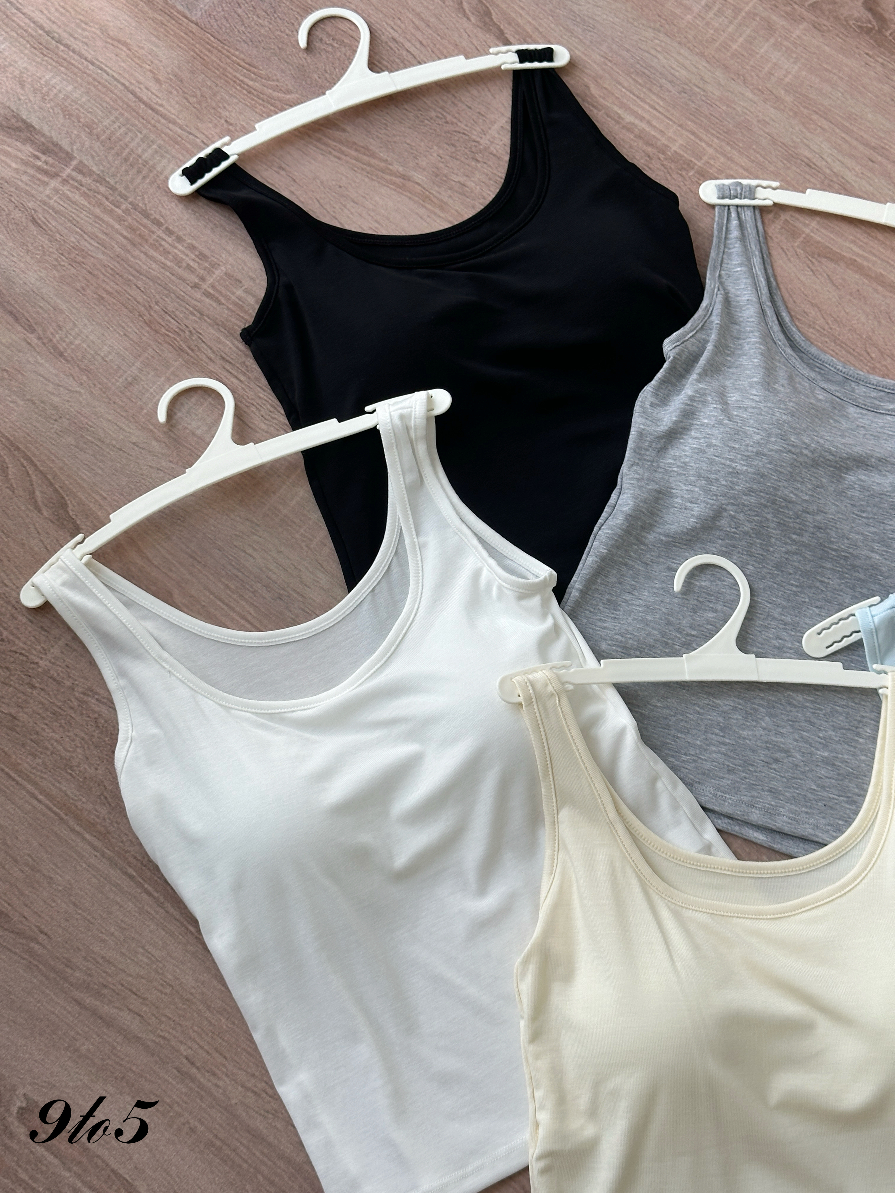 T4270 Singlet with Bra Pad - 5 Colors